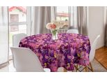 Abakuhaus Tovaglia Rotonda Con Motivi Floreali, Motivo Floreale Tropicale, Tovaglia Circolare Per Sala Da Pranzo, Decorazione Per Cucina, 150 Cm, Multicolore