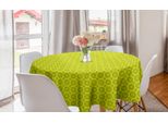 Abakuhaus Tovaglia Rotonda Retrò, Cerchio Ritmico, Tovaglia Circolare Per Sala Da Pranzo, Decorazione Cucina, 150 Cm, Giallo-Verde