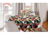 Abakuhaus Tovaglia Geometrica Rotonda, Cerchi Con Triangoli, Tovaglia Circolare Per Sala Da Pranzo, Decorazione Cucina, 150 Cm, Multicolore