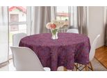 Abakuhaus Tovaglia Rotonda Hippie Viola, Tradizionale Motivo Paisley, Tovaglia Circolare Per Sala Da Pranzo E Cucina, 150 Cm, Viola E Multicolore