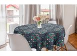 Abakuhaus Tovaglia Rotonda Astratta, Elementi Artistici Moderni, Tovaglia Circolare Per Sala Da Pranzo E Cucina, 150 Cm, Multicolore