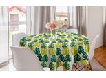 Abakuhaus Tovaglia Rotonda Tropicale, Foglie Di Monstera Monocromatiche, Tovaglia Circolare Per Sala Da Pranzo, Decorazione Per Cucina, 150 Cm, Verde Lime E Smeraldo
