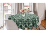 Abakuhaus Tovaglia Rotonda Verde Cacciatore, A Quadri, Tovaglia Circolare Per Sala Da Pranzo, Decorazione Cucina, 150 Cm, Verde Cacciatore Multicolore