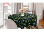 Abakuhaus Tovaglia Rotonda Naturale E Artistica, Foresta Tropicale, Tovaglia Circolare Per Sala Da Pranzo E Cucina, 150 Cm, Verde Lime E Azzurro Cielo
