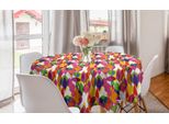 Abakuhaus Tovaglia Rotonda Colorata, Foglie Assortite, Tovaglia Circolare Per Sala Da Pranzo, Decorazione Cucina, 150 Cm, Multicolore