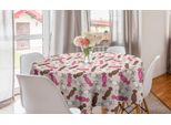 Abakuhaus Tovaglia Rotonda Pastello, Dolci In Tonalità Allegre Arte, Tovaglia Circolare Per Sala Da Pranzo Decorazione Cucina, 150 Cm, Rosa Beige E Terra D'ombra
