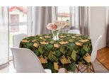 Abakuhaus Tovaglia Rotonda Grunge, Mammut Animale Preistorico, Tovaglia Circolare Per Sala Da Pranzo, Decorazione Cucina, 150 Cm, Pesca E Verde Oliva