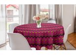 Abakuhaus Arte Astratta Tovaglia Rotonda, Geometrica Folkloric, Tovaglia Circolare Per Sala Da Pranzo Decorazione Cucina, 150 Cm, Multicolore