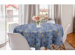 Abakuhaus Arte Astratta Tovaglia Rotonda, Mondo Sottomarino, Tovaglia Circolare Per Sala Da Pranzo Decorazione Cucina, 150 Cm, Multicolore
