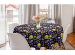 Abakuhaus Tovaglia Rotonda Extraterrestre, Articoli Planetari E Galattici, Tovaglia Circolare Per Decorare La Sala Da Pranzo E La Cucina, 150 Cm, Indaco Multicolore