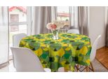 Abakuhaus Tovaglia Geometrica Rotonda, Cerchio Naturale Moderno, Tovaglia Circolare Per Sala Da Pranzo, Decorazione Cucina, 150 Cm, Verde Senape