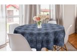 Abakuhaus Tovaglia Rotonda In Damasco, Fiocchi Di Neve In Motivo Classico, Tovaglia Circolare Per Sala Da Pranzo, Decorazione Cucina, 150 Cm, Viola-Blu E Grigio