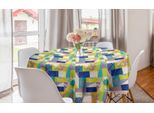 Abakuhaus Tovaglia Rotonda Tropicale, Foglie Palmate Astratte, Tovaglia Circolare Per Sala Da Pranzo, Decorazione Cucina, 150 Cm, Multicolore