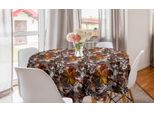 Abakuhaus Grigio Giallo Tovaglia Rotonda, Pennellate Astratte, Tovaglia Circolare Per Sala Da Pranzo Decorazione Cucina, 150 Cm, Giallo Terra Vermiglio