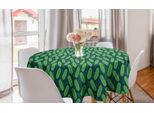 Abakuhaus Tovaglia Rotonda Tropicale, Foglie Di Banano Esotiche Verdi, Tovaglia Circolare Per Sala Da Pranzo, Decorazione Cucina, 150 Cm, Verde Lontano Verde Acqua Scuro
