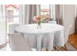 Abakuhaus Tovaglia Rotonda Con Motivi Floreali, Disegno Floreale Primaverile, Tovaglia Rotonda Per Sala Da Pranzo E Cucina, 150 Cm, Magenta Grigio Scuro