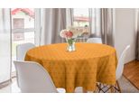Abakuhaus Tovaglia Rotonda Sole, Tonalità Calde Simmetriche, Tovaglia Circolare Per Sala Da Pranzo, Decorazione Cucina, 150 Cm, Arancione Pallido, Arancione Bruciato