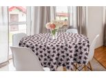 Abakuhaus Entomologia Tovaglia Rotonda, Farfalle Rosa, Tovaglia Circolare Per Sala Da Pranzo Decorazione Cucina, 150 Cm, Rosa Pallido Grigio Antracite