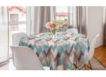 Abakuhaus Tovaglia Rotonda Astratta, Motivo Chevron Modernizzato, Tovaglia Circolare Per Sala Da Pranzo, Decorazione Cucina, 150 Cm, Multicolore