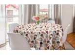 Abakuhaus Eis Tovaglia Rotonda, Freddo Cremoso E Coni, Tovaglia Circolare Per Sala Da Pranzo, Decorazione Cucina, 150 Cm, Multicolore
