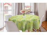 Abakuhaus Tovaglia Rotonda Con Motivi Floreali, Motivo A Foglie Ripetuto, Tovaglia Circolare Per Sala Da Pranzo E Cucina, 150 Cm, Multicolore
