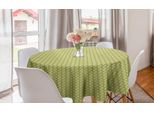Abakuhaus Tovaglia Rotonda Astratta, Vortice Verticale Continuo, Tovaglia Circolare Per Sala Da Pranzo Decorazione Cucina, 150 Cm, Cachi E Giallo Pallido