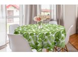 Abakuhaus Tovaglia Rotonda Esotica, Tropical Forest Leaves Art, Tovaglia Circolare Per Sala Da Pranzo, Decorazione Cucina, 150 Cm, Bianco E Verde Felce