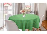 Abakuhaus Tovaglia Rotonda Vintage, Motivi Naturali Continui, Tovaglia Circolare Per Sala Da Pranzo, Decorazione Per Cucina, 150 Cm, Verde Terra Giallo