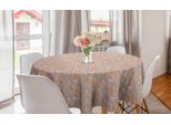 Abakuhaus Tovaglia Rotonda Astratta, Mute Tone Strokes, Tovaglia Circolare Per Sala Da Pranzo, Decorazione Cucina, 150 Cm, Rosa Pallido Calendula