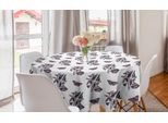 Abakuhaus Entomologia Tovaglia Rotonda, Farfalle Belladonna, Tovaglia Rotonda Per Sala Da Pranzo Decorazione Cucina, 150 Cm, Melanzana Pale Seafoam