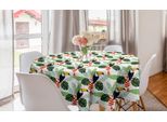 Abakuhaus Tovaglia Rotonda Tropicale, Fiori E Uccelli Tucani, Tovaglia Circolare Per Sala Da Pranzo, Decorazione Per Cucina, 150 Cm, Multicolore