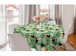 Abakuhaus Tovaglia Rotonda Tropicale, Tucani Endemici Pinnati, Tovaglia Circolare Per Sala Da Pranzo, Decorazione Cucina, 150 Cm, Giallo Pallido Multicolore