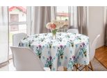 Abakuhaus Tovaglia Rotonda Con Motivi Floreali, Botanica Primaverile Colorata, Tovaglia Circolare Per Decorare La Sala Da Pranzo E La Cucina, 150 Cm, Multicolore