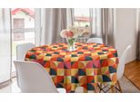 Abakuhaus Tovaglia Rotonda Con Motivi Geometrici Astratti, Minimalista E Moderna, Tovaglia Circolare Per Decorare La Sala Da Pranzo E La Cucina, 150 Cm, Multicolore