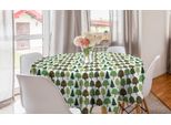 Abakuhaus Tovaglia Rotonda Wald, Motivo Ecologico Boschivo, Tovaglia Circolare Per Sala Da Pranzo E Cucina, 150 Cm, Verde Oliva E Marrone