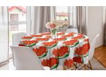 Abakuhaus Tovaglia Rotonda Con Motivo Anguria, Macchie Grunge E Fette Di Frutta, Tovaglia Circolare Per Sala Da Pranzo E Decorazione Della Cucina, 150 Cm, Verde Vermiglio
