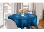 Abakuhaus Tovaglia Rotonda Vintage, Monotone Garden Flourishes, Tovaglia Rotonda Per Sala Da Pranzo E Cucina, 150 Cm, Blu Mare E Blu Cielo