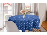 Abakuhaus Tovaglia Rotonda Nautik-Party, Minimal Hochsee, Tovaglia Circolare Per Sala Da Pranzo, Decorazione Cucina, 150 Cm, Blu Azzurro Vermiglio