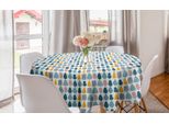 Abakuhaus Tovaglia Rotonda Con Scarabocchi, Childish Alberi Colorati Arte, Tovaglia Rotonda Per Sala Da Pranzo Decorazione Cucina, 150 Cm, Multicolore