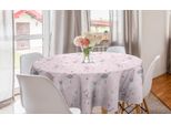 Abakuhaus Tovaglia Rotonda Infantile, Colori Pastello Ballerina, Tovaglia Circolare Per Sala Da Pranzo, Decorazione Cucina, 150 Cm, Rosa Confetto