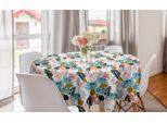 Abakuhaus Tovaglia Rotonda Botanica, Fiori Stile Pennello, Tovaglia Circolare Per Sala Da Pranzo, Decorazione Cucina, 150 Cm, Multicolore