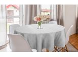 Abakuhaus Tovaglia Rotonda Astratta, Motivi A Pois, Tovaglia Circolare Per Sala Da Pranzo, Decorazione Per Cucina, 150 Cm, Bianco E Tortora Chiaro