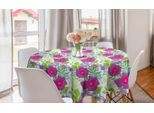 Abakuhaus Tovaglia Rotonda Colorata, Motivi Floreali Vari, Tovaglia Circolare Per Sala Da Pranzo, Decorazione Cucina, 150 Cm, Multicolore