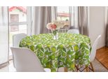 Abakuhaus Tovaglia Rotonda Wald, Bergamotto, Frutta E Fiori, Tovaglia Circolare Per Sala Da Pranzo, Decorazione Cucina, 150 Cm, Verde Lime E Crema