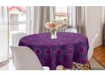 Abakuhaus Tovaglia Geometrica Rotonda, Forme Quadrate E Circolari, Tovaglia Circolare Per Sala Da Pranzo, Decorazione Cucina, 150 Cm, Viola Blu Rosa