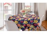 Abakuhaus Tovaglia Rotonda Kolibri, Motivo Floreale Botanico, Tovaglia Circolare Per Sala Da Pranzo, Decorazione Per Cucina, 150 Cm, Multicolore