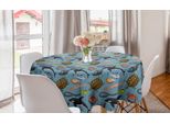 Abakuhaus Tovaglia Rotonda Tartaruga, Animali Marini Scena Subacquea, Tovaglia Circolare Copertura Per Sala Da Pranzo Decorazione Cucina, 150 Cm, Blu Grigio Multicolore