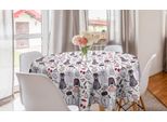 Abakuhaus Tovaglia Rotonda Moderna, Moda Femminile, Tovaglia Circolare Per Sala Da Pranzo E Cucina, 150 Cm, Viola Pastello Rosa Chiaro