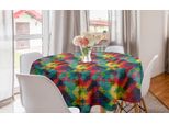 Abakuhaus Tovaglia Rotonda Digitale, Futuristica, Tovaglia Circolare Per Decorazione Sala Da Pranzo Cucina, 150 Cm, Multicolore