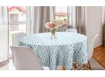 Abakuhaus Tovaglia Rotonda Blu, Gocce Di Pioggia Acquerellate, Tovaglia Circolare Per Sala Da Pranzo, Decorazione Cucina, 150 Cm, Blu E Bianco